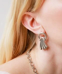 Astridandmiyu Waterfall Stud Earrings In Silver Sale