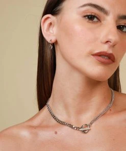 Astrid & Miyu Molten Stacking Set In Silver 6 Astrid & Miyu Molten Stacking Set In Silver