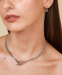 Astrid & Miyu Molten Stacking Set In Silver 7 Astrid & Miyu Molten Stacking Set In Silver