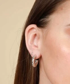 Astrid & Miyu Cosmic Stacking Set In Silver Earrings