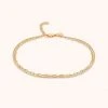 Astrid & Miyu New In Duo Chain Anklet In Gold 1 Astrid & Miyu New In Duo Chain Anklet In Gold