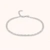 Astrid & Miyu New In Duo Chain Anklet In Silver