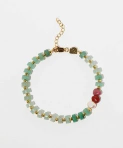 Astrid & Miyu Ocean Beaded Bracelet In Gold New In 9 Astrid & Miyu Ocean Beaded Bracelet In Gold New In