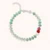 Astrid & Miyu Ocean Beaded Bracelet In Silver