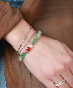 Astrid & Miyu Ocean Beaded Bracelet In Silver 9 Astrid & Miyu Ocean Beaded Bracelet In Silver