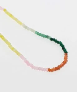 Astrid & Miyu New In Solar Rainbow Beaded Necklace In Gold 11 Astrid & Miyu New In Solar Rainbow Beaded Necklace In Gold