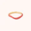 Astrid & Miyu New In Wave Coral Enamel Ring 2 Astrid & Miyu New In Wave Coral Enamel Ring