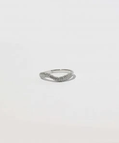 Astrid & Miyu New In Wave Crystal Ring In Silver