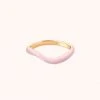 Astrid & Miyu Wave Pink Enamel Ring