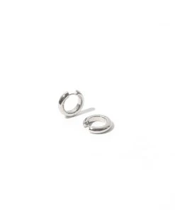 Astrid & Miyu Bold Medium Hoops In Silver