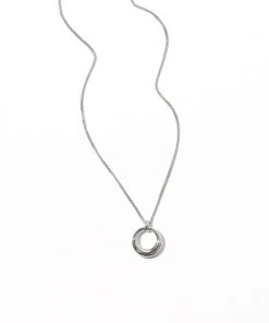 Astrid & Miyu Bold Halo Pendant Necklace In Silver 8 Astrid & Miyu Bold Halo Pendant Necklace In Silver