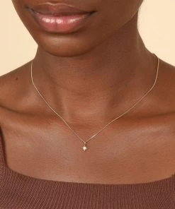 Astrid & Miyu New In Twilight Star Pendant Necklace In Gold