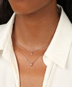 Astrid & Miyu Twilight Star Pendant Necklace In Rose Gold