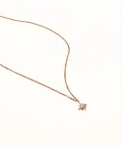 Astrid & Miyu Twilight Star Pendant Necklace In Rose Gold