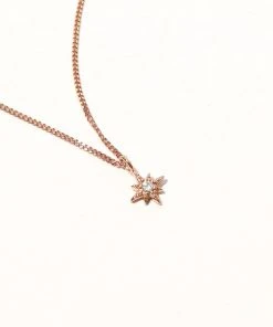 Astrid & Miyu Twilight Star Pendant Necklace In Rose Gold