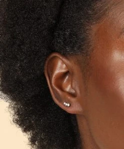 Astrid & Miyu Glimmer Crystal Climber Stud Earrings In Gold