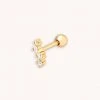 Astrid & Miyu Gleam Crystal Barbell In Gold 2 Astrid & Miyu Gleam Crystal Barbell In Gold