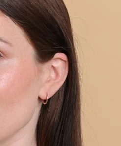 Astrid & Miyu Essential 11.5mm Hoop In Rose Gold New In