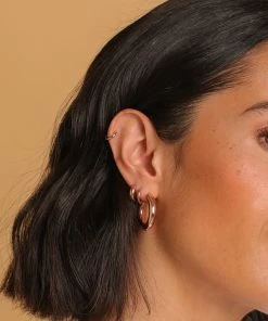 Astrid & Miyu New In Essential 8mm Hoop In Rose Gold