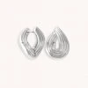 Astrid & Miyu New In Molten Wave Small Hoops In Silver
