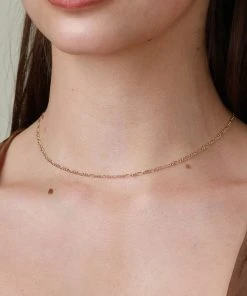 Astrid & Miyu Figaro Chain Necklace In Gold New In