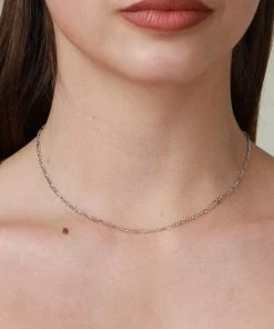 Astrid & Miyu New In Figaro Chain Necklace In Silver 7 Astrid & Miyu New In Figaro Chain Necklace In Silver