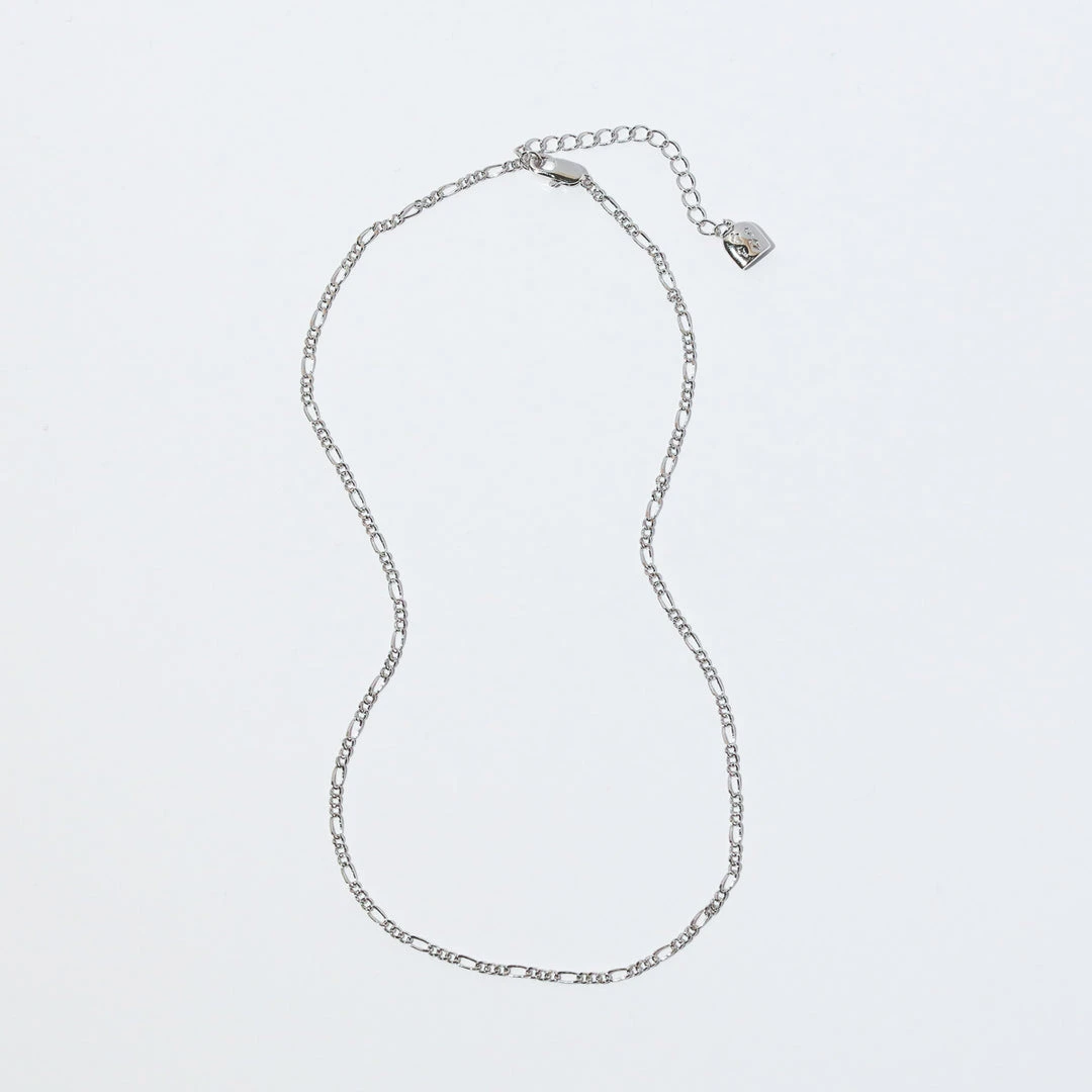 Astrid & Miyu New In Figaro Chain Necklace In Silver 5 Astrid & Miyu New In Figaro Chain Necklace In Silver