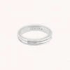 Astrid & Miyu New In Elevate Ridge Band Ring In Silver