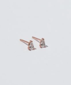 Astrid & Miyu Pear Crystal Stud Earrings In Rose Gold New In 8 Astrid & Miyu Pear Crystal Stud Earrings In Rose Gold New In