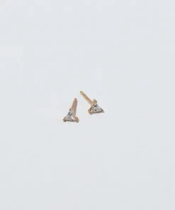 Astrid & Miyu Triangle Crystal Stud Earrings In Gold New In 8 Astrid & Miyu Triangle Crystal Stud Earrings In Gold New In