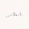 Astrid & Miyu New In Triangle Crystal Stud Earrings In Silver 2 Astrid & Miyu New In Triangle Crystal Stud Earrings In Silver
