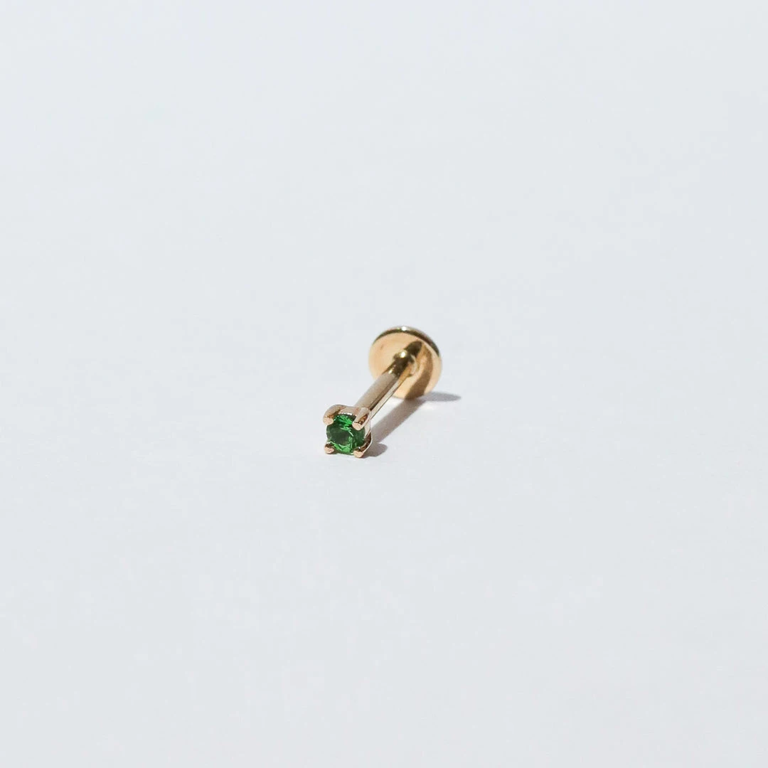 Astrid & Miyu New In Tsavorite Claw Set Piercing Stud In Solid Gold 5 Astrid & Miyu New In Tsavorite Claw Set Piercing Stud In Solid Gold