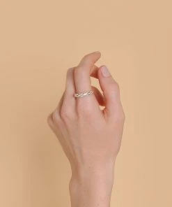 Astrid & Miyu Checkerboard Dome Ring In Gold New In