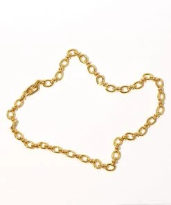 Astrid & Miyu Open Link Chain Necklace In Gold