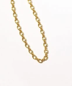 Astrid & Miyu Open Link Chain Necklace In Gold
