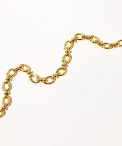 Astrid & Miyu Open Link Chain Necklace In Gold