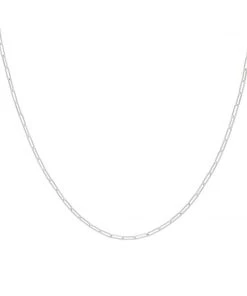 Astrid & Miyu Long Link Chain Necklace In Silver