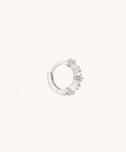 Astrid & Miyu Cosmic Star 6.5mm Hoop In Silver New In