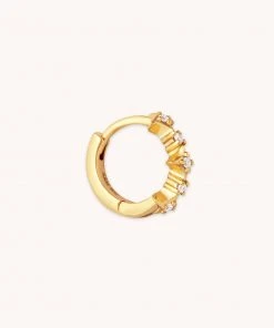 Astrid & Miyu Cosmic Star 8mm Hoop In Gold New In