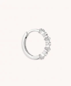 Astrid & Miyu Cosmic Star 11.5mm Hoop In Silver