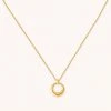 Astrid & Miyu Bold Halo Pendant Necklace In Gold