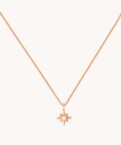 Astrid & Miyu Twilight Star Pendant Necklace In Rose Gold