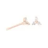 Astridandmiyu Triple Crystal Stud Earrings In Rose Gold 1 Astridandmiyu Triple Crystal Stud Earrings In Rose Gold