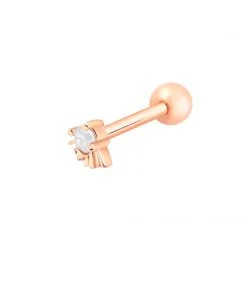 Astridandmiyu Sunbeam Crystal Barbell In Rose Gold Sale