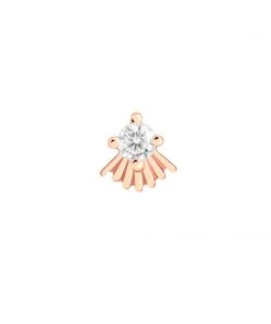 Astridandmiyu Sunbeam Crystal Barbell In Rose Gold Sale