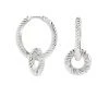 Astridandmiyu Sale Luminous Charm Hoops In Silver