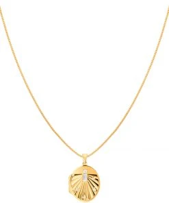 Astridandmiyu Solstice Locket Pendant Necklace In Gold