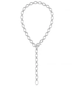 Astridandmiyu Ribbed Link Chain Necklace In Silver Sale 12 Astridandmiyu Ribbed Link Chain Necklace In Silver Sale