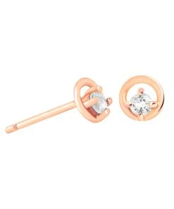 Astrid & Miyu Gleam Crystal Stud Earrings In Rose Gold Sale
