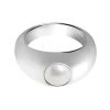 Astridandmiyu Illume Pearl Dome Ring In Silver 2 Astridandmiyu Illume Pearl Dome Ring In Silver